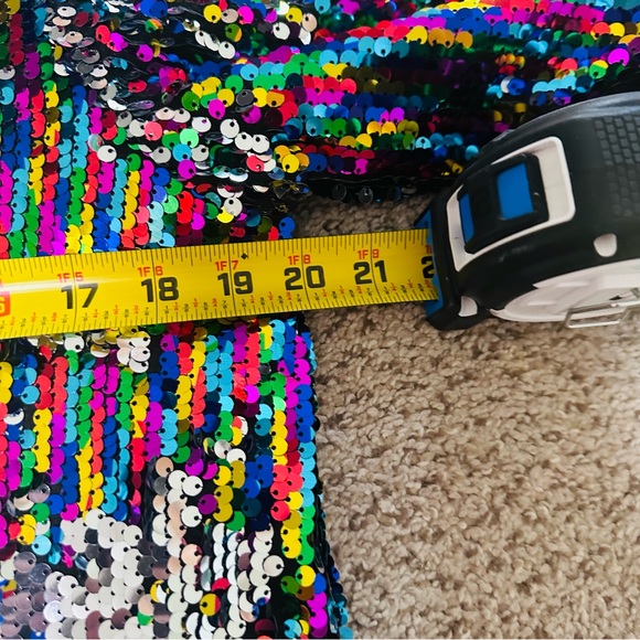 CRESAY Colorful Sequin Zip Up BOMBER JACKET! Woman’s Size Medium - Picture 5 of 14